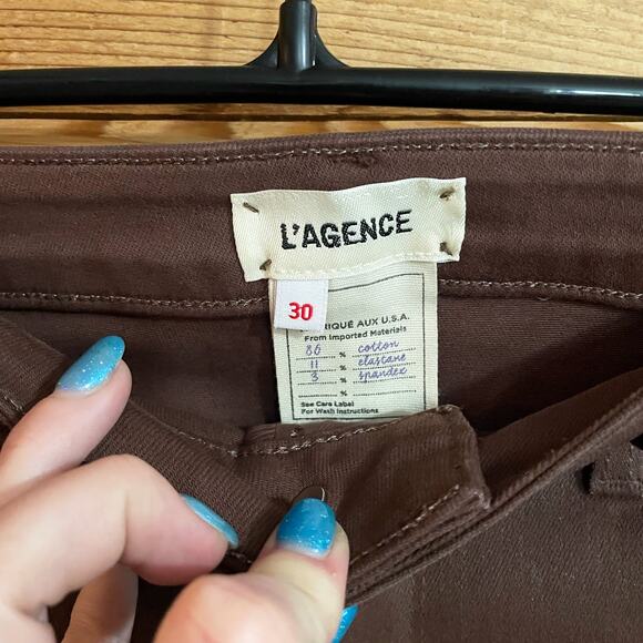 L’Agence Margot coated pants brown Size 30 - Picture 4 of 7